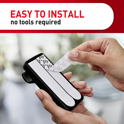 Command Curtain Rod Hooks  2 Hooks 4 Strips - Matte Black