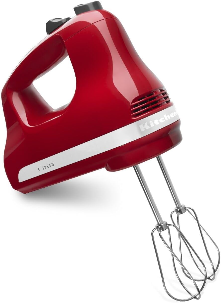 KitchenAid 5 Speed Ultra Power Hand Mixer - Empire Red