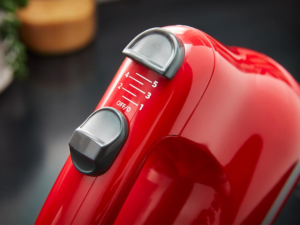KitchenAid 5 Speed Ultra Power Hand Mixer - Empire Red