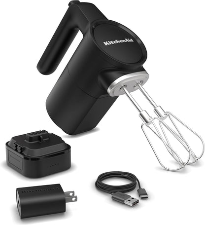 KitchenAid Go Cordless Hand Mixer  Battery Included - Black Matte