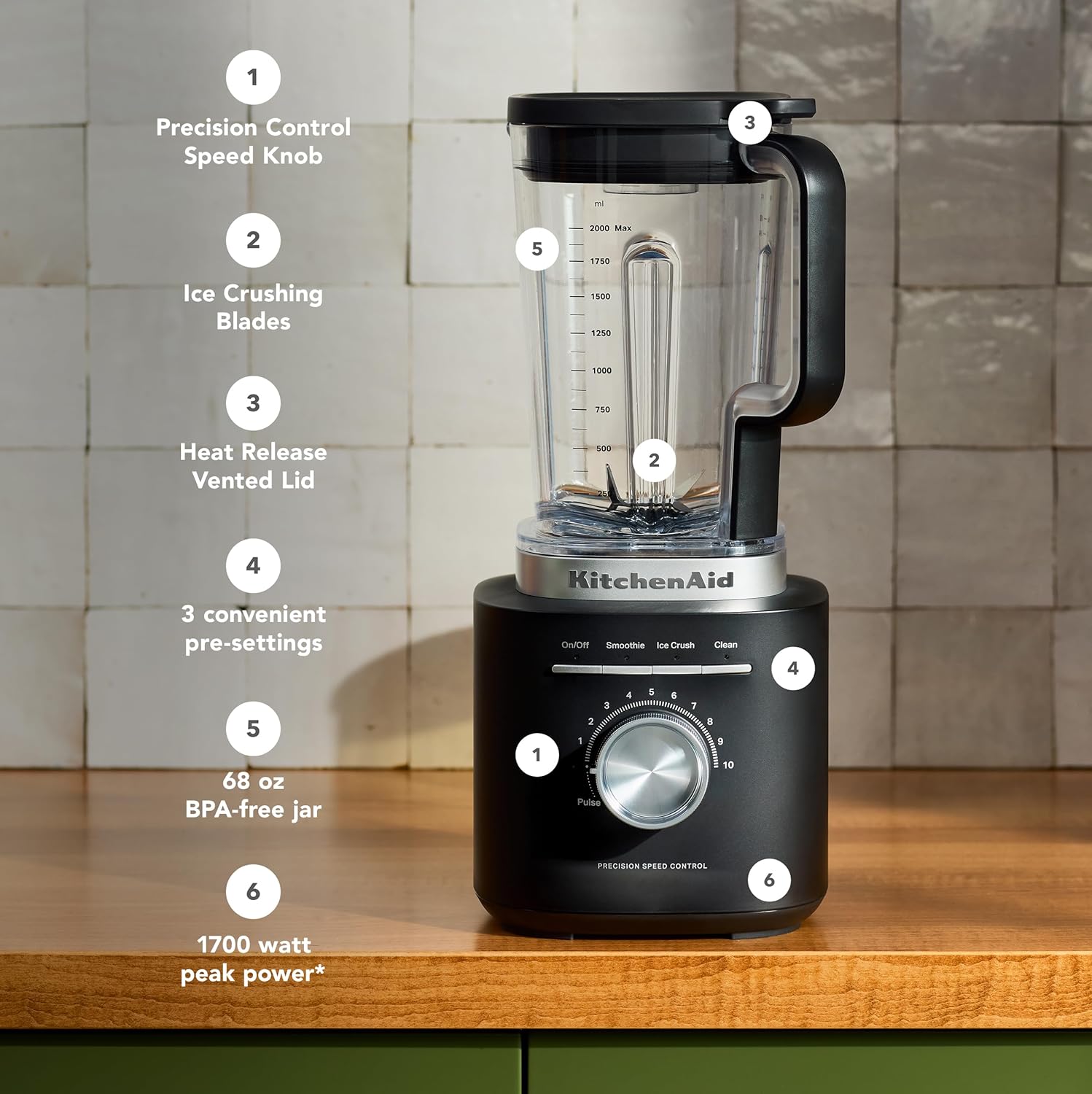 KitchenAid Pure Power Blender - Black Matte