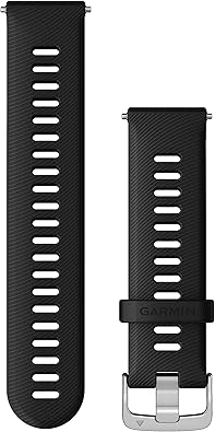 Garmin Quick Release Bands - Black with Silver Hardware