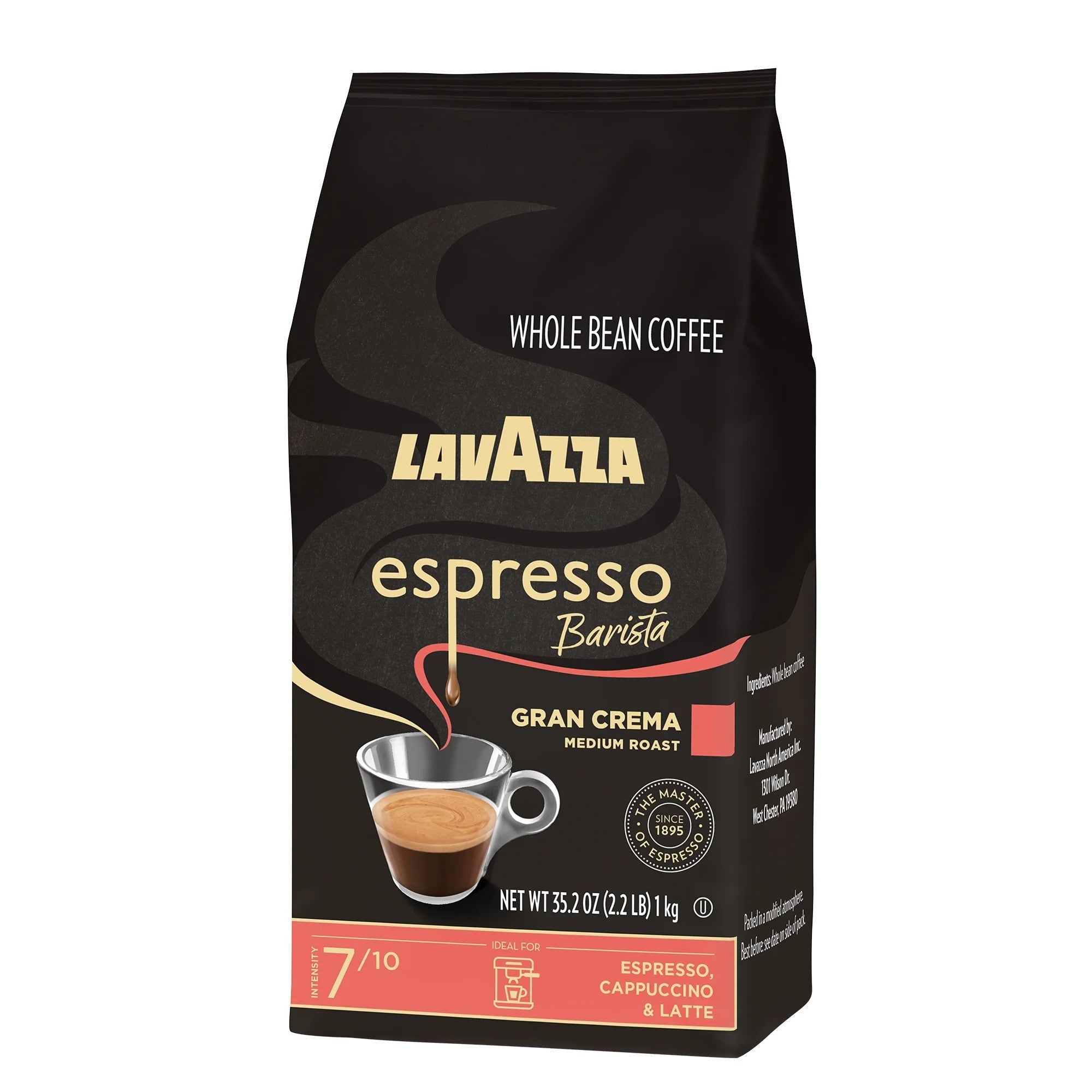 Lavazza Barista Gran Crema Espresso 1Kg Whole Bean Bag