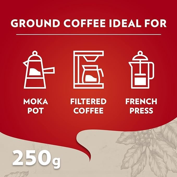 Lavazza Qualita Rossa Ground Coffee Blend 250g Bag