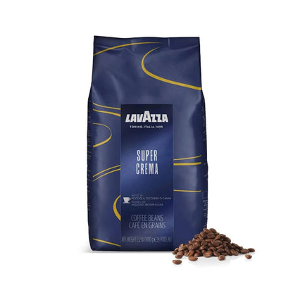 Lavazza Super Crema Whole Bean Coffee 1Kg Bags - Case of 6