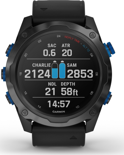 Garmin Descent Mk2i Titanium Carbongray - Black Band