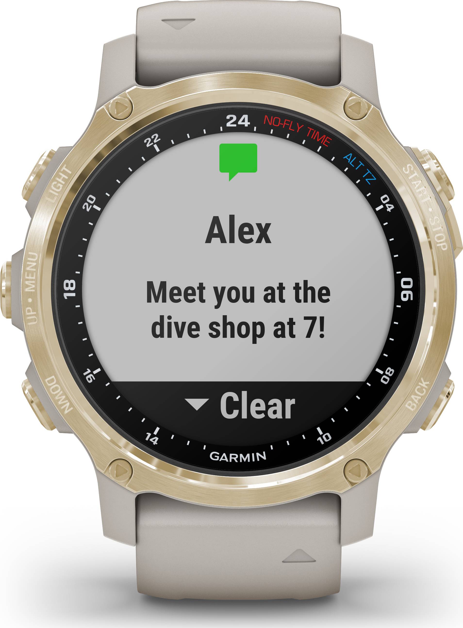Garmin Descent Mk2S Light Gold with Sand Silicone Band