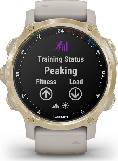Garmin Descent Mk2S Light Gold with Sand Silicone Band
