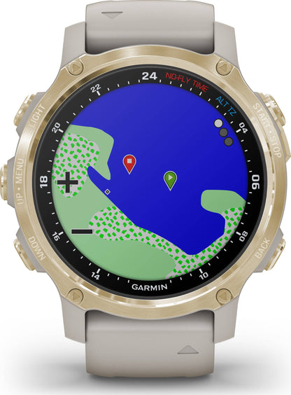 Garmin Descent Mk2S Light Gold with Sand Silicone Band