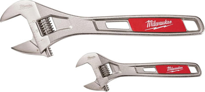 Milwaukee Electric Adjustable Chrome Plate Wrench - 2 Pcs