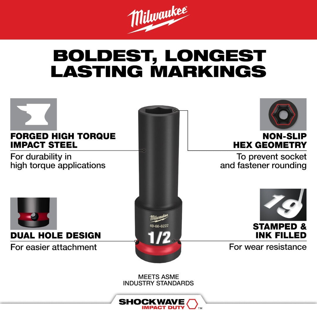 Milwaukee Electric Impact Socket Set - 43 Pcs