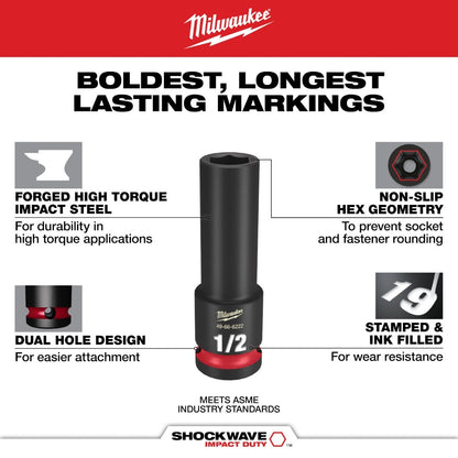 Milwaukee Electric Impact Socket Set - 43 Pcs
