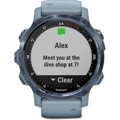 Garmin Descent Mk2S Mineral Blue with Sea Foam Silicone Band