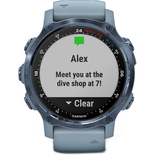 Garmin Descent Mk2S Mineral Blue with Sea Foam Silicone Band