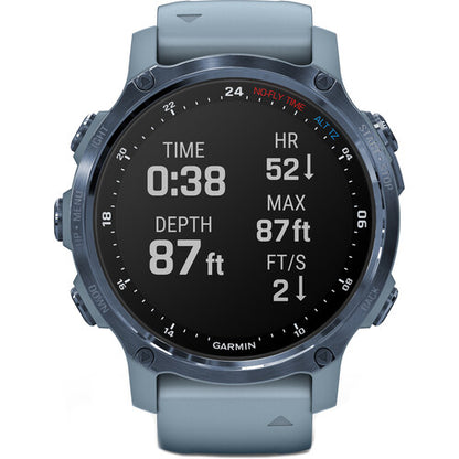 Garmin Descent Mk2S Mineral Blue with Sea Foam Silicone Band