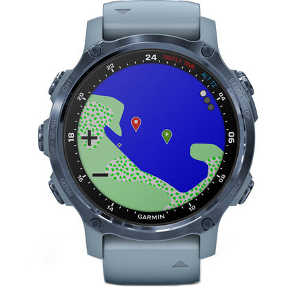 Garmin Descent Mk2S Mineral Blue with Sea Foam Silicone Band