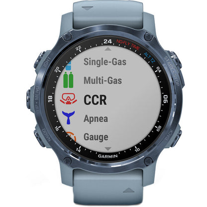 Garmin Descent Mk2S Mineral Blue with Sea Foam Silicone Band