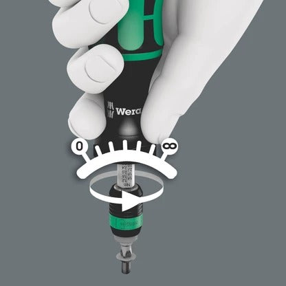 Wera - Series 7400 Kraftform adjustable torque screwdrivers (0.1-3.0 Nm) with Rapidaptor quick-release chuck, 7440 x 0.3-1.2 Nm