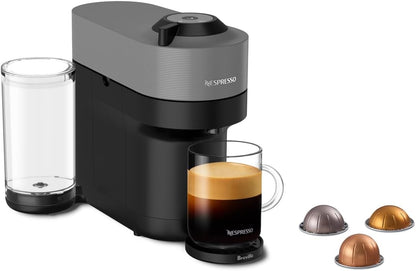 Machine à café et à espresso Nespresso Vertuo Pop+ de Breville - Gris foncé