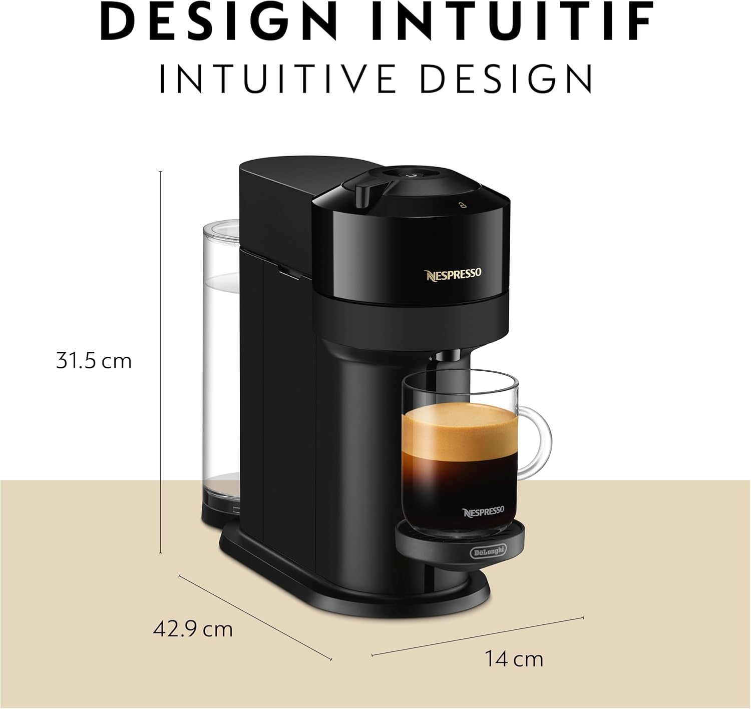 Nespresso Vertuo Next Coffee and Espresso Machine - Classic Black
