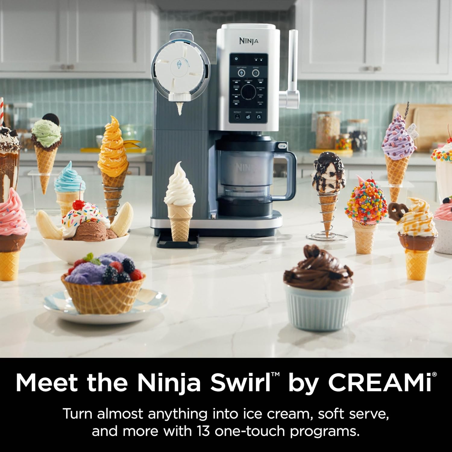 Ninja Swirl CREAMi Soft Serve & Ice Cream Machine