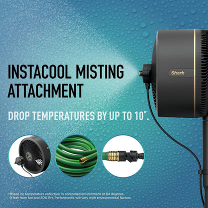 Shark FlexBreeze Fan with InstaCool Mist Attachment - Black
