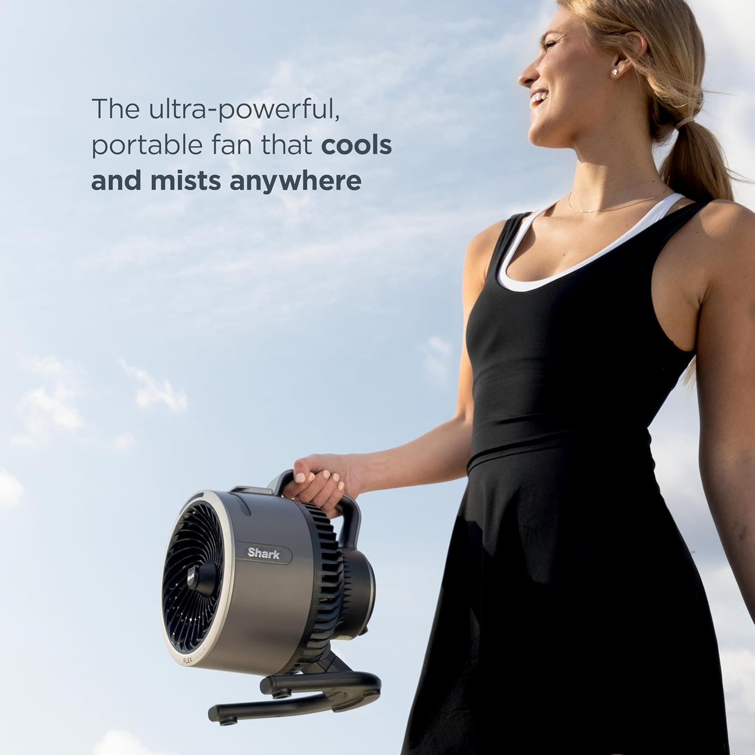 Shark FlexBreeze Misting Portable  Fan - Grey