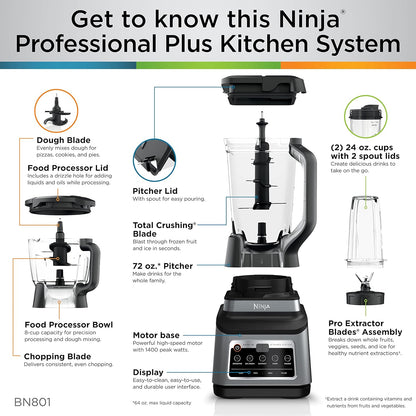 Ninja BN801C Professional Plus Kitchen System with Auto iQ