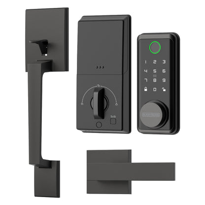 Black & Decker Smart Lock avec poignée d'entrée et passerelle - Noir