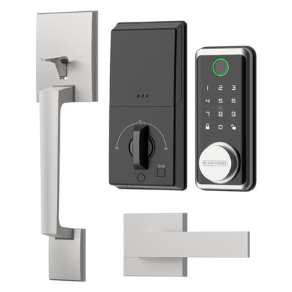 Black & Decker Smart Lock with Entrance Handle & Gateway - Silver