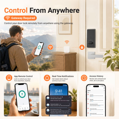 Black & Decker Smart Lock with Entrance Handle & Gateway - Silver