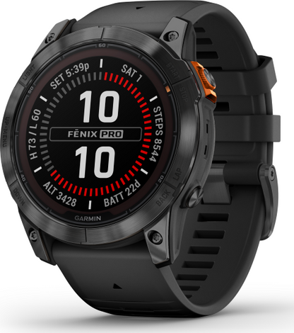 Garmin Fēnix 7X Pro Solar Edition - Slate Gray with Black Band