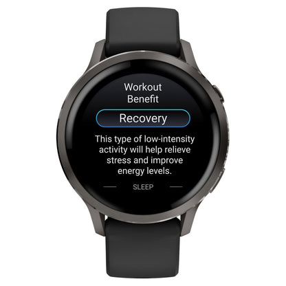 Garmin Venu 4 – 41 mm - Slate with Black Silicone Band