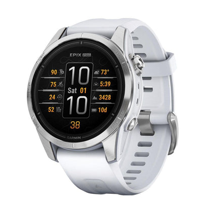 Garmin Epix Pro Gen 2 Standard Edition 42mm - Silver with Whitestone Band