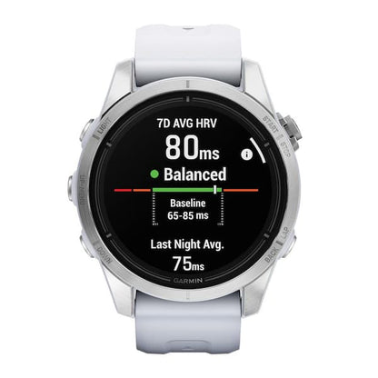 Garmin Epix Pro Gen 2 Standard Edition 42mm - Silver with Whitestone Band