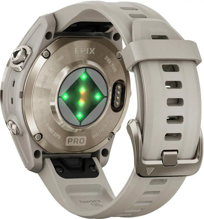 Garmin Epix Pro Gen 2  Sapphire Edition 42 mm - Soft Gold with Light Sand Band