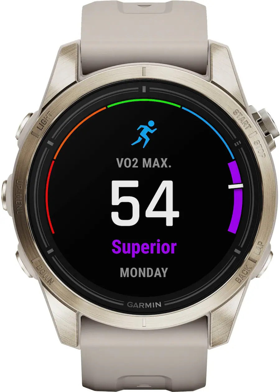 Garmin Epix Pro Gen 2  Sapphire Edition 42 mm - Soft Gold with Light Sand Band