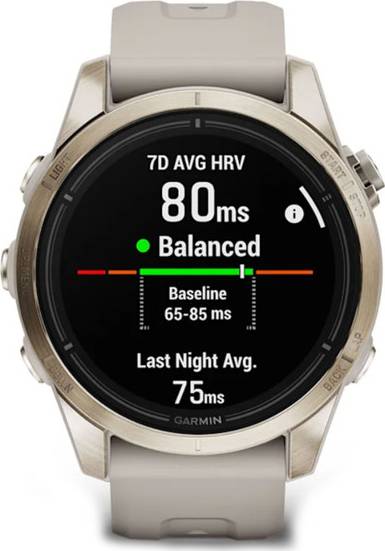 Garmin Epix Pro Gen 2  Sapphire Edition 42 mm - Soft Gold with Light Sand Band