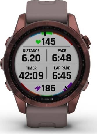 Garmin Fēnix 7S Sapphire Solar Smartwatch 42 mm Fiber - Dark Bronze Titanium
