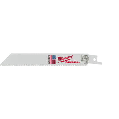 Lame SAWZALL 6" 8/12 TPI pour multi-matériaux - paquet de 10