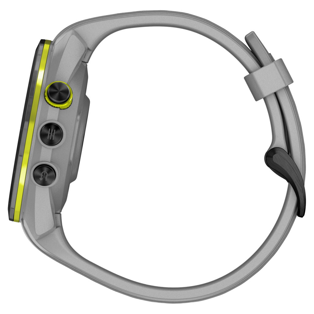 Garmin Approach S70 42mm Black/Amp Yellow Ceramic Bezel with Powder Gray Silicone Band