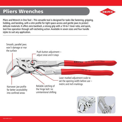Knipex Tools Pliers Wrench with Black Finish 10"