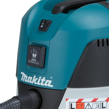 Makita 25.0 L Push and Clean L Class Dust Extractor 9.4A for Wet & Dry Cleaning