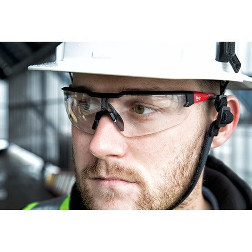 Milwaukee Anti Fog Safety Glasses - Black/Red Frame