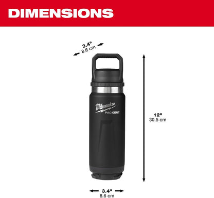 Milwaukee Packout 24OZ Insulated Bottle CL - Black