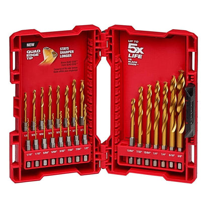 Milwaukee Tool Shockwave Impact Duty Titanium Drill Bit Set - 23 Pc