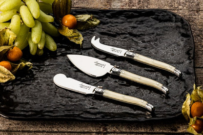 Laguiole Premium Collection Cheese Knives Set of 3 -Pearl