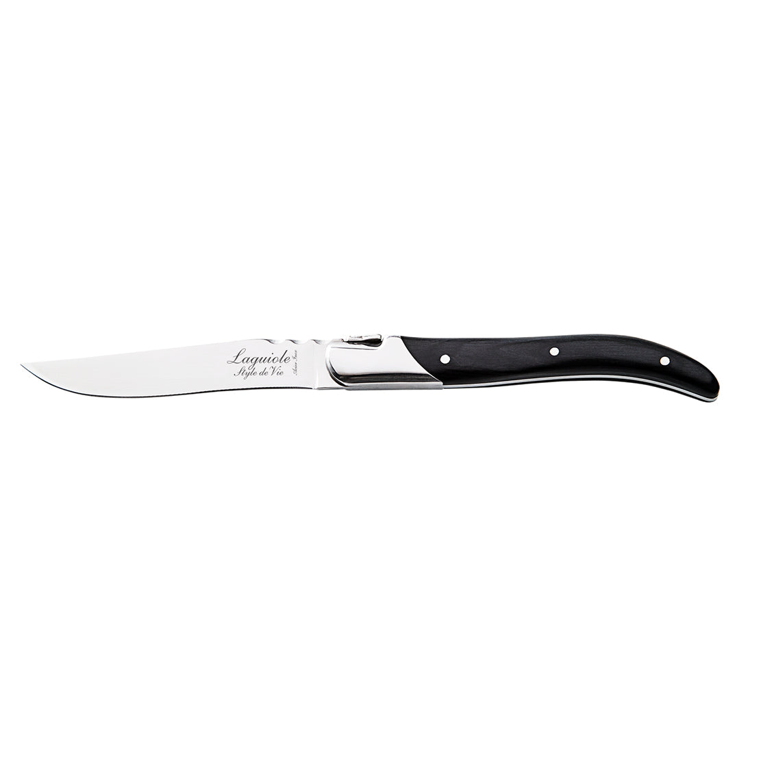 Laguiole Luxury Line Steak Knives Set of 6 - Black