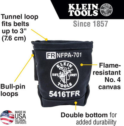 Klein Tools 5 x 10 x 9" Flame Resistant Canvas Bag for Bolt Storage
