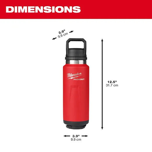Milwaukee Packout 36OZ Insulated Bottle CL - Red